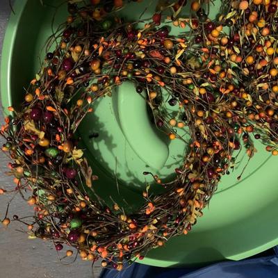 3 Fall wreaths with hard storage case