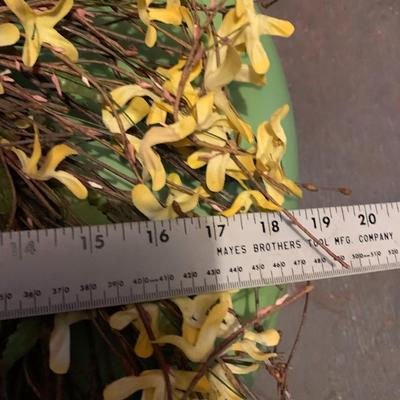 Assortment of faux flower wreaths with storage case