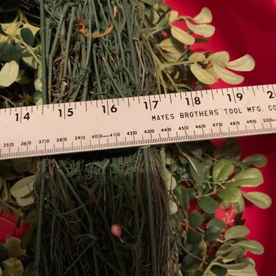 Pairof Square shaped greens wreaths