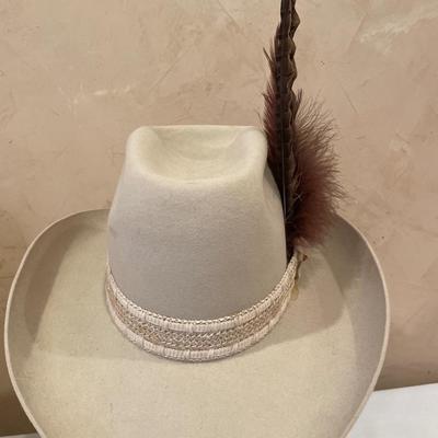Womenâ€™s Stetson cowboy hat with feather