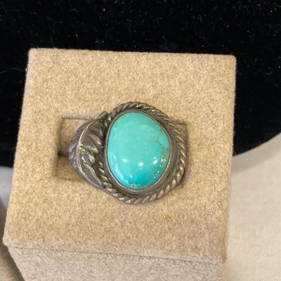 Unmarked possible turquoise rings