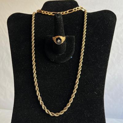 10K Gold Signet Ring, Necklace & Bracelet (HC2-RG)