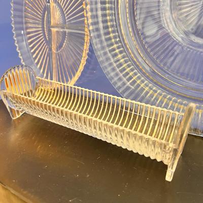 Decorative Cut Glass Crystal Serving Lot