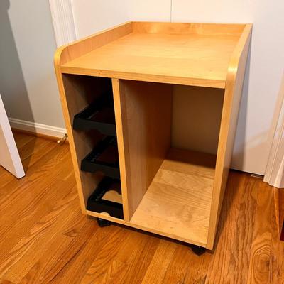 Rolling Side Cabinet Computer Printer Table