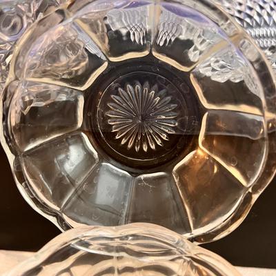 Mixed Cut Glass Crystal Serving Lot