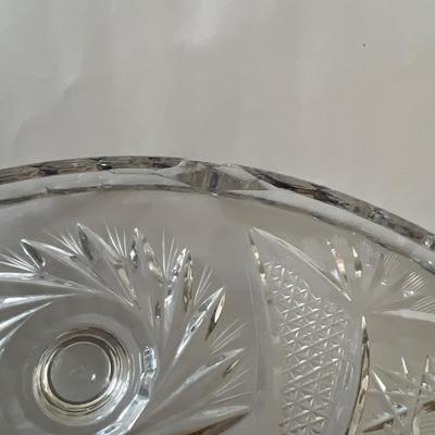 Mixed Cut Glass Crystal Serving Lot