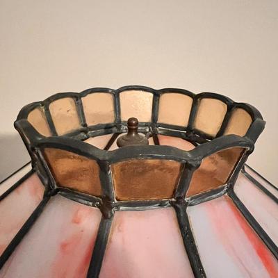 Baldwin Brass and Stained Glass Table Lamp