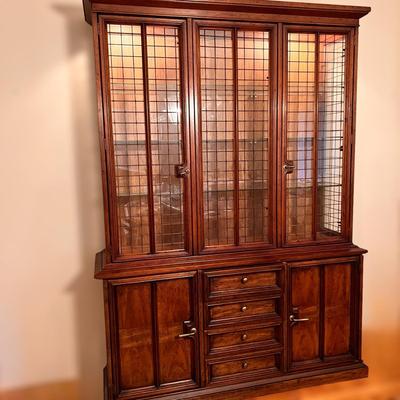 Vintage Drexel Lighted Hutch