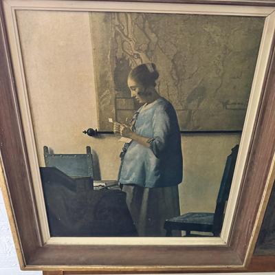 U1497 Lot of Framed Art and Antique Photograph