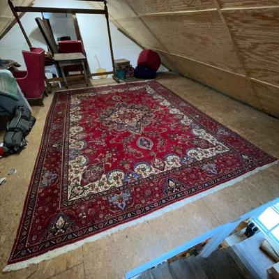 U1498 Large Red Wool Oriental Rugs 13' x 9'10"