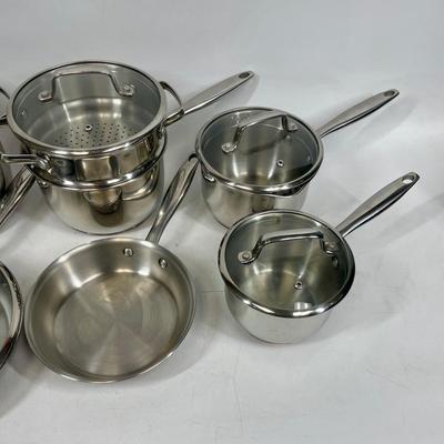 12-Piece Martha Stewart Stainless Steel Pots and Pans Set