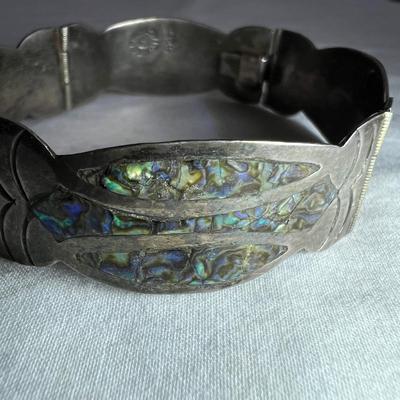 Abalone Inlay Sterling Bracelet Plus 925 Bracelet, Necklaces, Rings & More (HC2-RG)