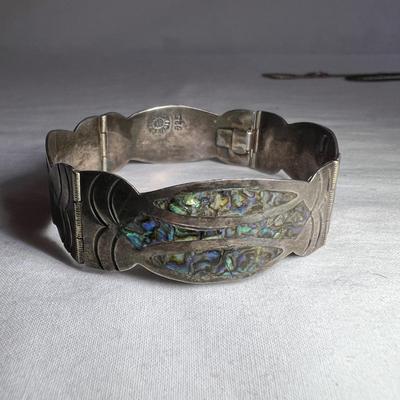 Abalone Inlay Sterling Bracelet Plus 925 Bracelet, Necklaces, Rings & More (HC2-RG)