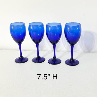 Twenty Six (26) Pieces Of Blue Glassware