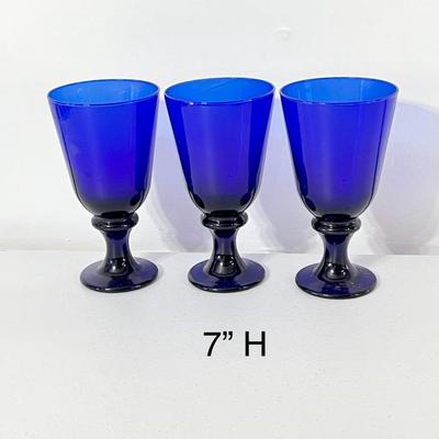 Twenty Six (26) Pieces Of Blue Glassware