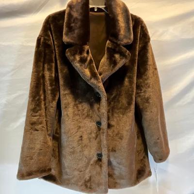 NEW Kenzie reversible faux fur coat L