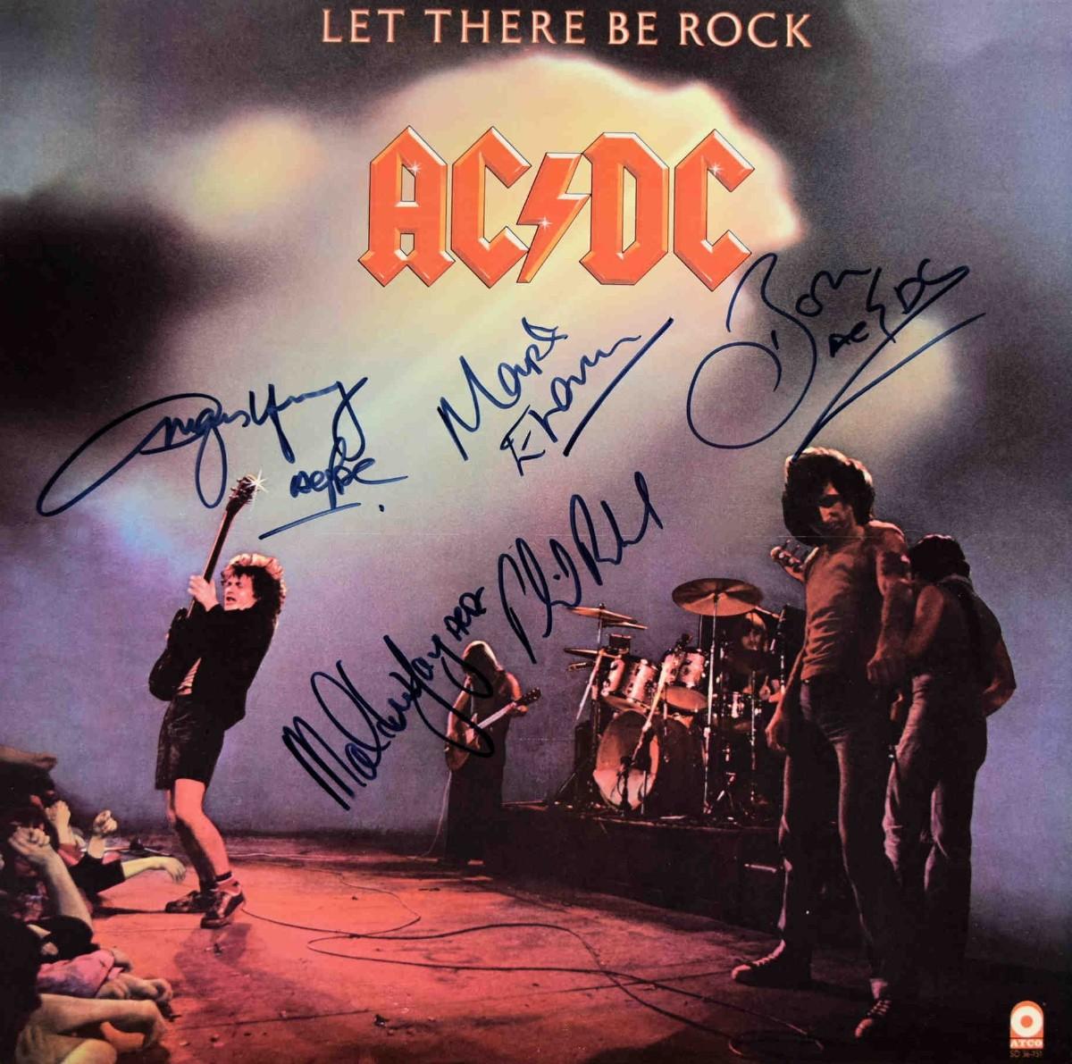 AC/DC signed Let There Be Rock album | EstateSales.org