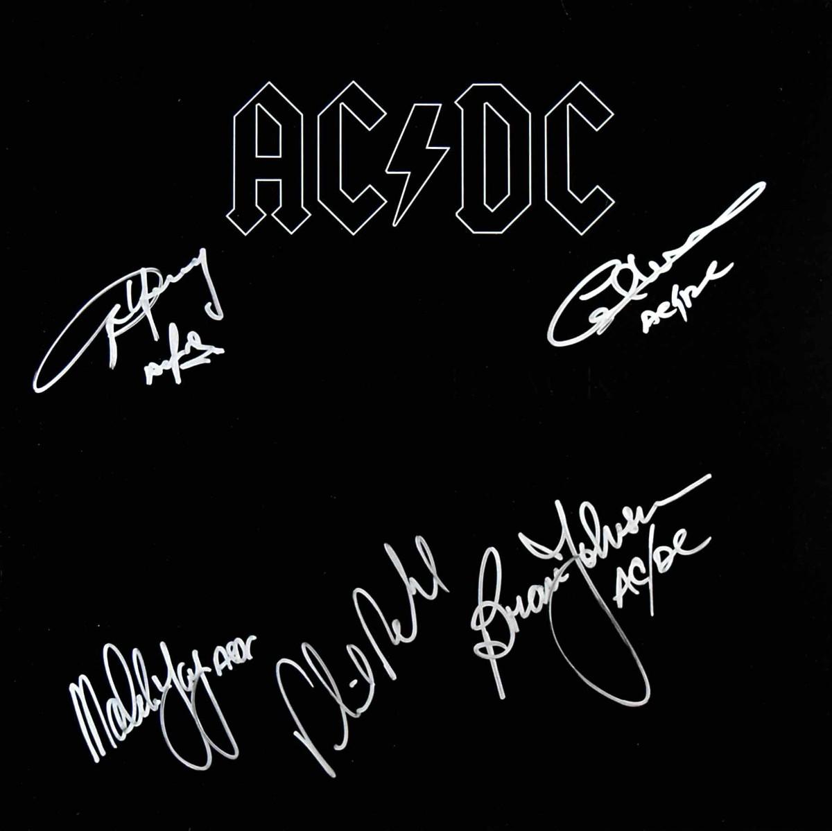AC/DC Back in Black signed album | EstateSales.org