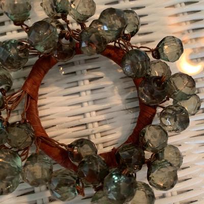 Glass bead napkin rings lot #1