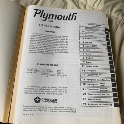 Plymouth 1969 service manual