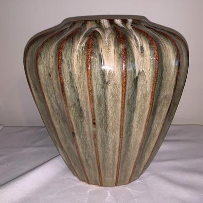 Vintage Large Ceramic Vase with Drip Glaze