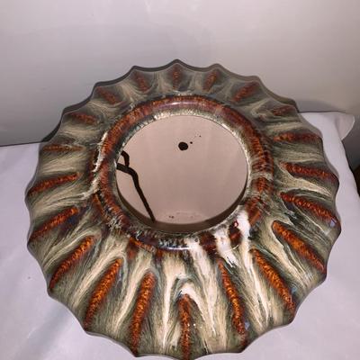 Vintage Large Ceramic Vase with Drip Glaze
