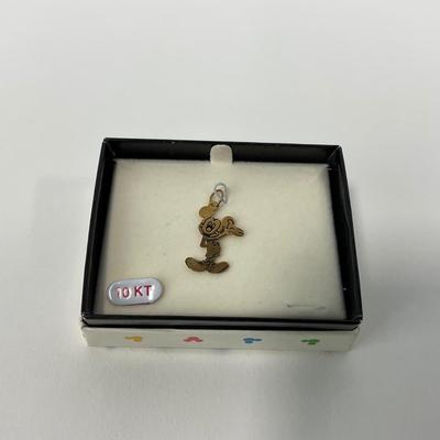 -1- JEWELRY | 10K Yellow Gold Mickey Mouse Charm | Van Dell