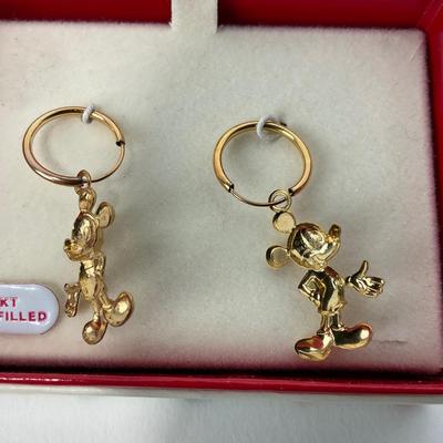 -2- JEWELRY | 14K Gold Filled Mickey Mouse Earrings | Van Dell