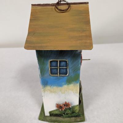 Metal Painted Birdhouse