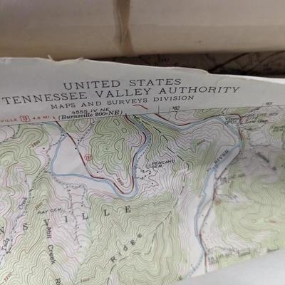 Storage Locker Full Of Maps Tennessee Valley Pisgah Forest & More