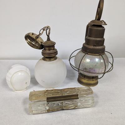 Assortment of Vintage Electric Wall and Ceiling Lights