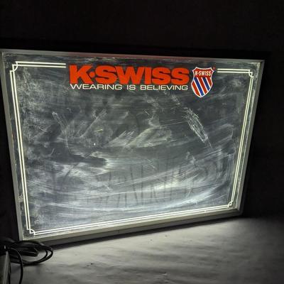 Lighted K-Swiss Sign