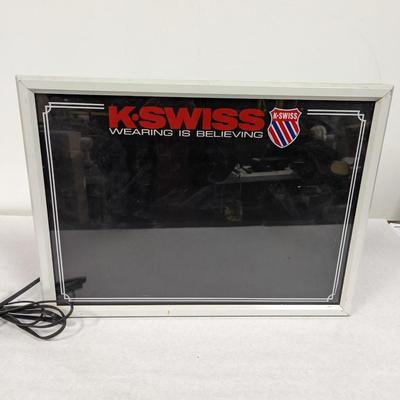 Lighted K-Swiss Sign