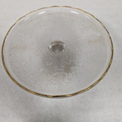 Gold Rimmed Cake Stand