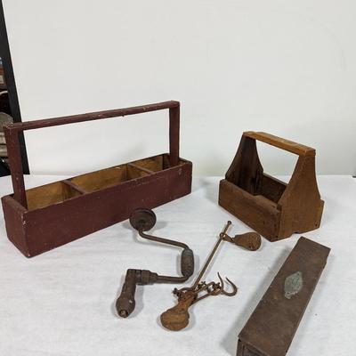 Vintage Hand Crafted Toolboxes and Hand Tools