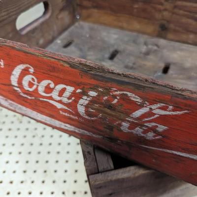 Vintage Crates & Wood Flag Wall Decor 1 Coca-Cola