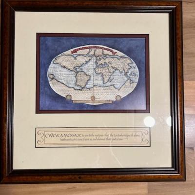 World Map with motto