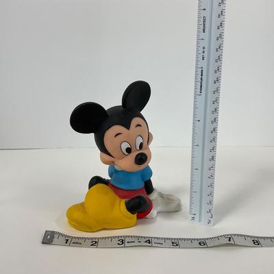 -20- BANK | Vintage Disney Sitting Mickey Mouse Rubber Plastic Bank