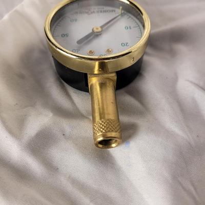 Monkey grip brass tire guage