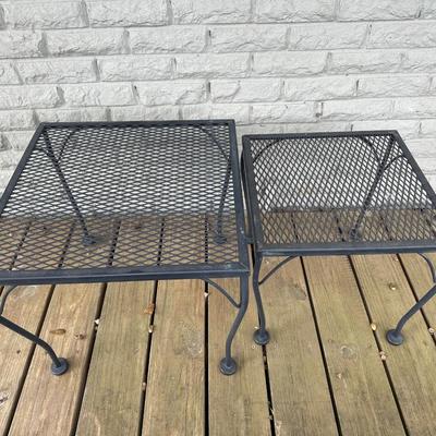Wrought Iron Stacking Tables (2)