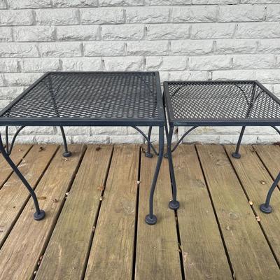 Wrought Iron Stacking Tables (2)