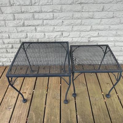 Wrought Iron Stacking Tables (2)
