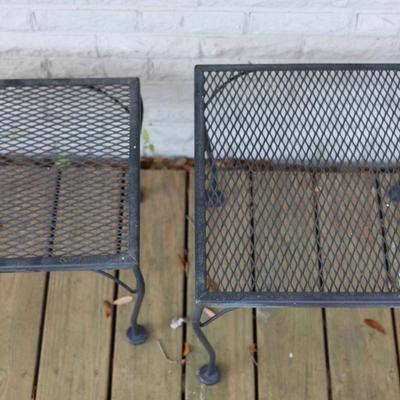 Wrought Iron Stacking Tables (2)