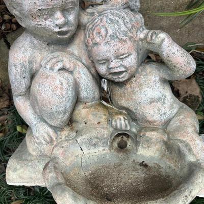 Large Cement Water Fountain (See Details)