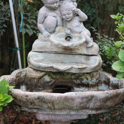 Large Cement Water Fountain (See Details)