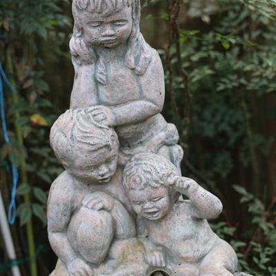Large Cement Water Fountain (See Details)