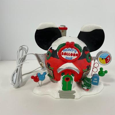 -26- DEPT56 | Disney Village Mickeyâ€™s Balloon Inflators | Light Up House