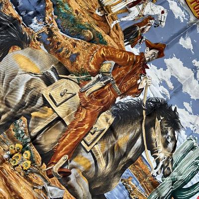 HERMES SCARF, THE PONY EXPRESS BY KERMIT OLIVER