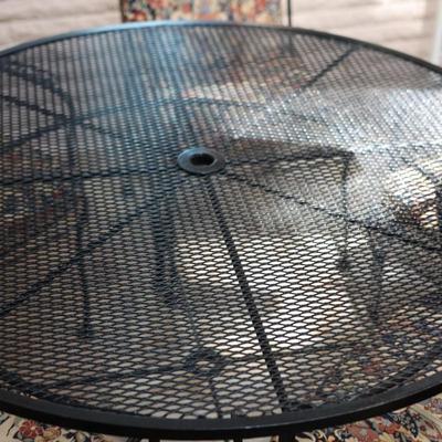 Wrought Iron Table and Four Chairs - Kept Indoors