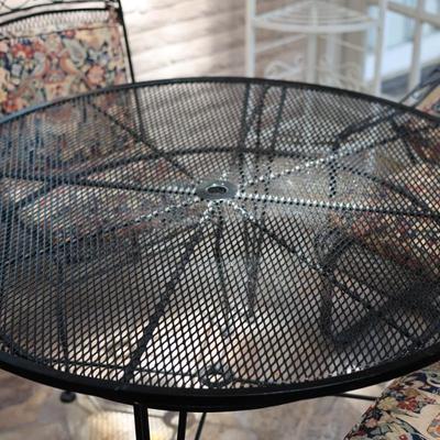 Wrought Iron Table and Four Chairs - Kept Indoors
